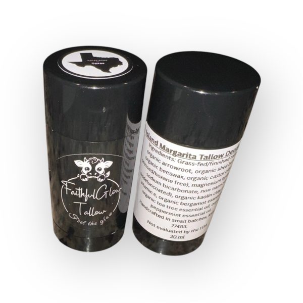 Tallow Deodorant “Island Margarita” 1  Fl oz Tube